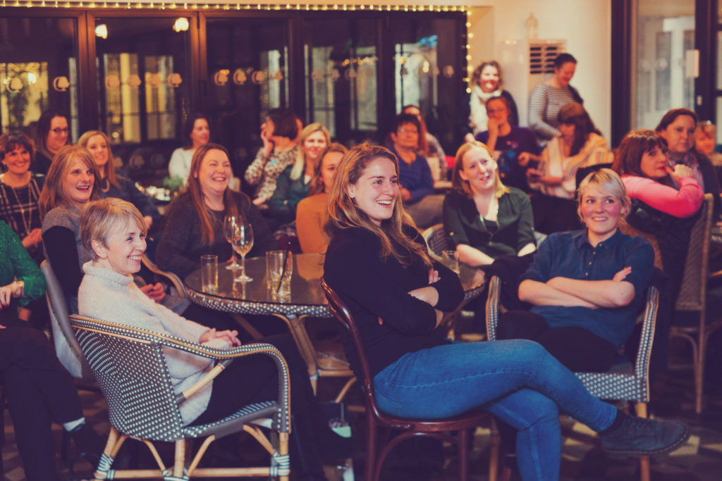 Women at an informal meeting